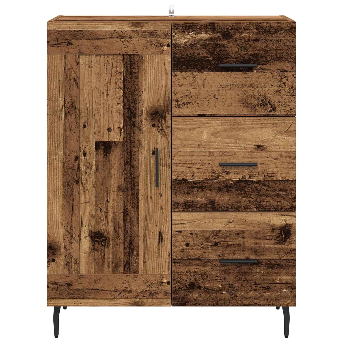 Sideboard Gammelt træ 69,5 x 34 x 90 cm Ingeniørt træ og jern
