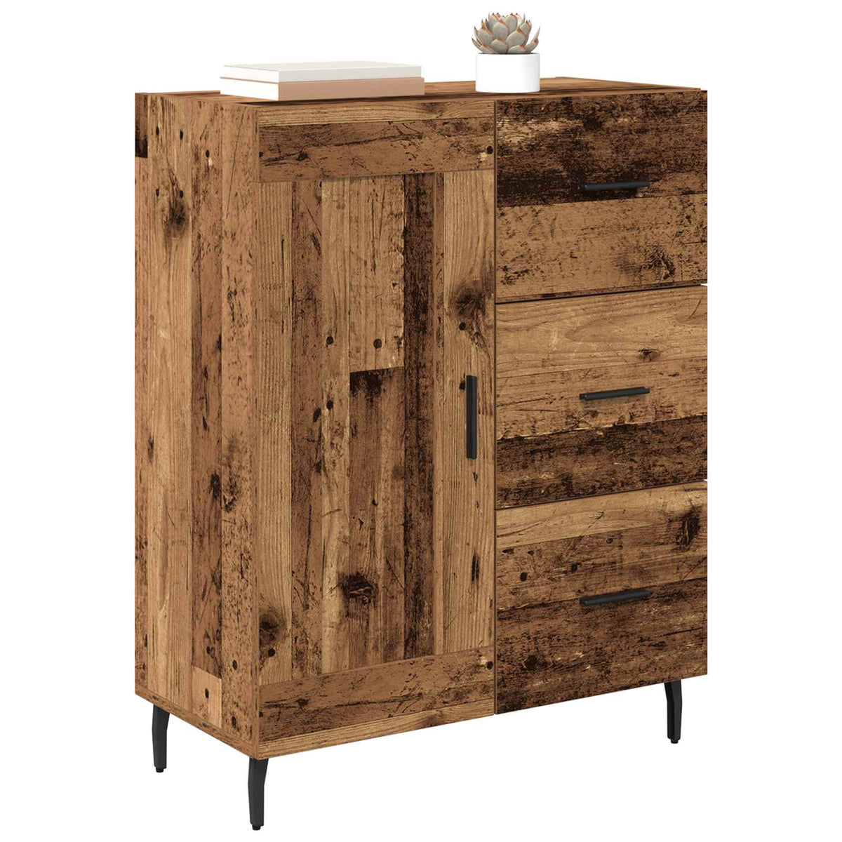 Sideboard Gammelt træ 69,5 x 34 x 90 cm Ingeniørt træ og jern