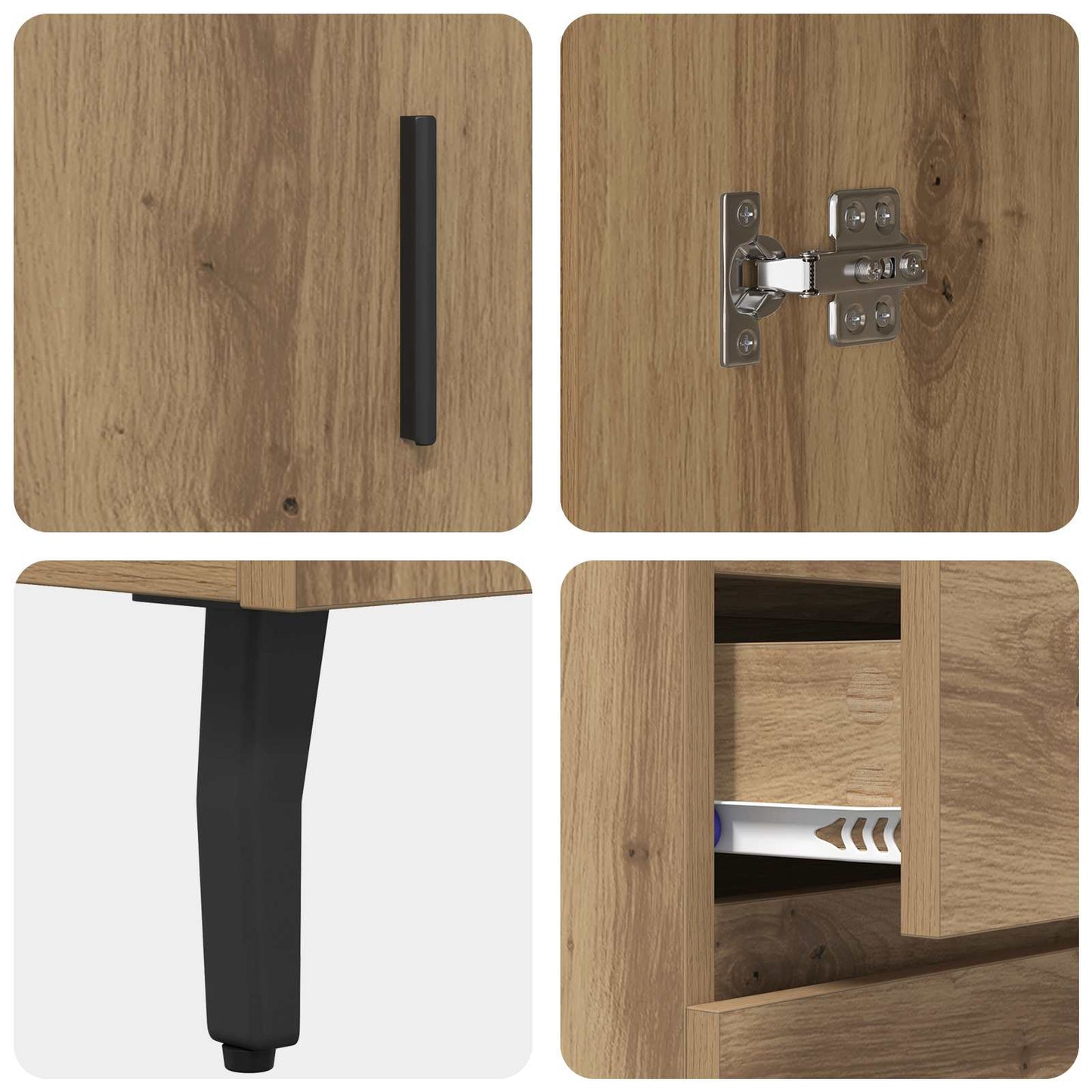 Sideboard Artisan Egetræ 69,5 x 34 x 90 cm