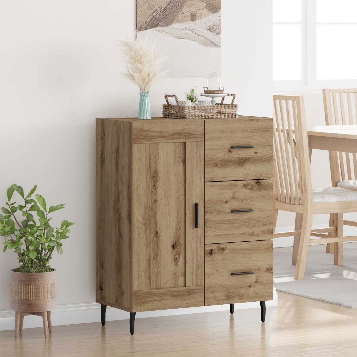 Sideboard Artisan Egetræ 69,5 x 34 x 90 cm