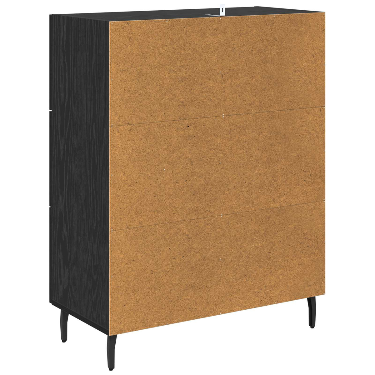 Sideboard Sort eg 69,5 x 34 x 90 cm Ingeniørt træ og jern