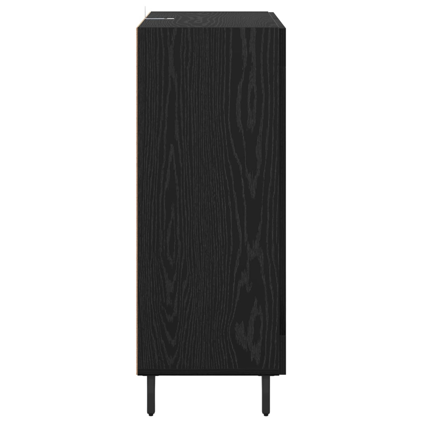 Sideboard Sort eg 69,5 x 34 x 90 cm Ingeniørt træ og jern