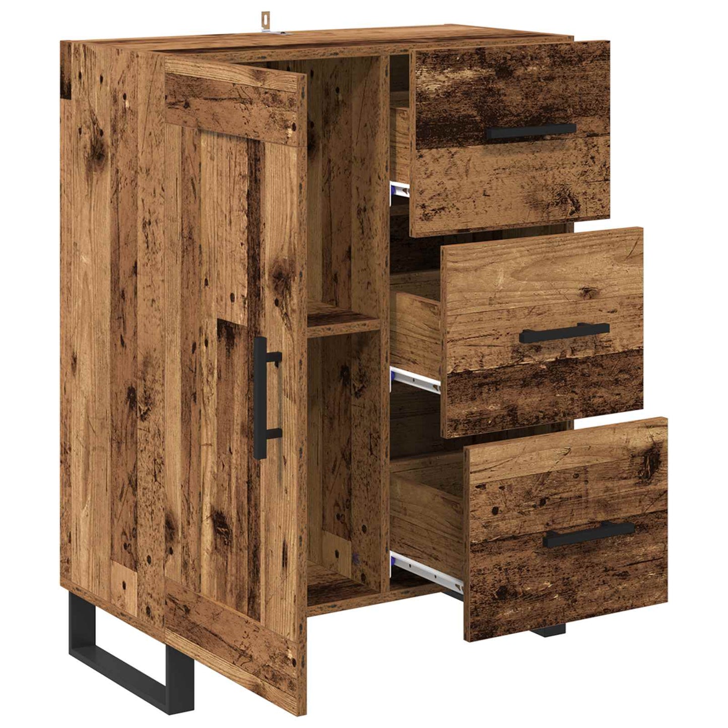 Sideboard Gammelt træ 69,5 x 34 x 90 cm Ingeniørt træ og jern