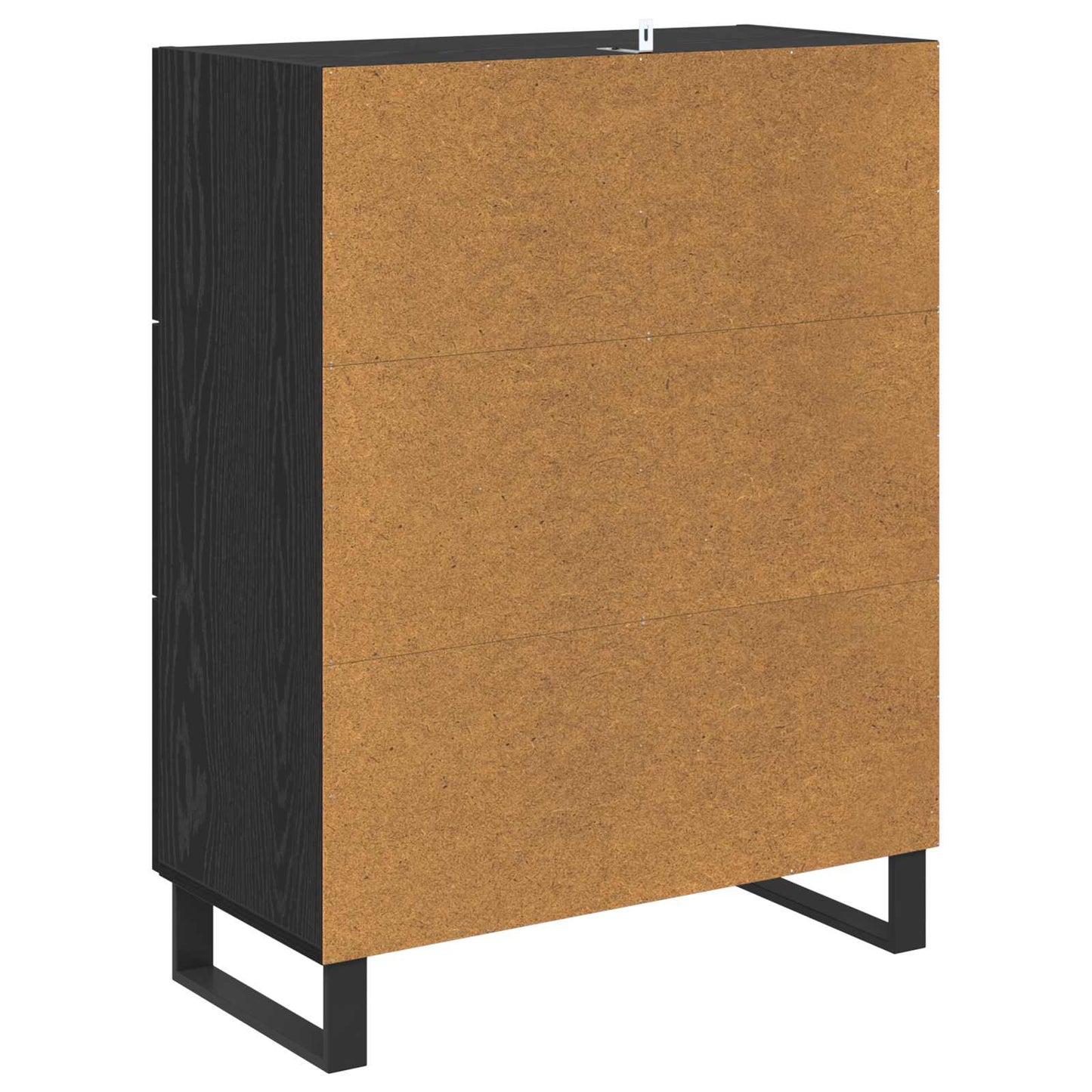 Sideboard Sort eg 69,5 x 34 x 90 cm Ingeniørt træ og jern