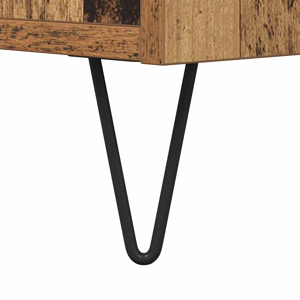 Sideboard Gammelt træ 34,5 x 34 x 90 cm Ingeniørt træ og jern