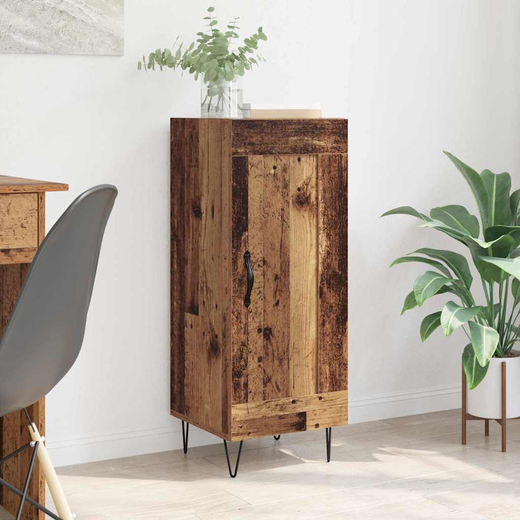 Sideboard Gammelt træ 34,5 x 34 x 90 cm Ingeniørt træ og jern