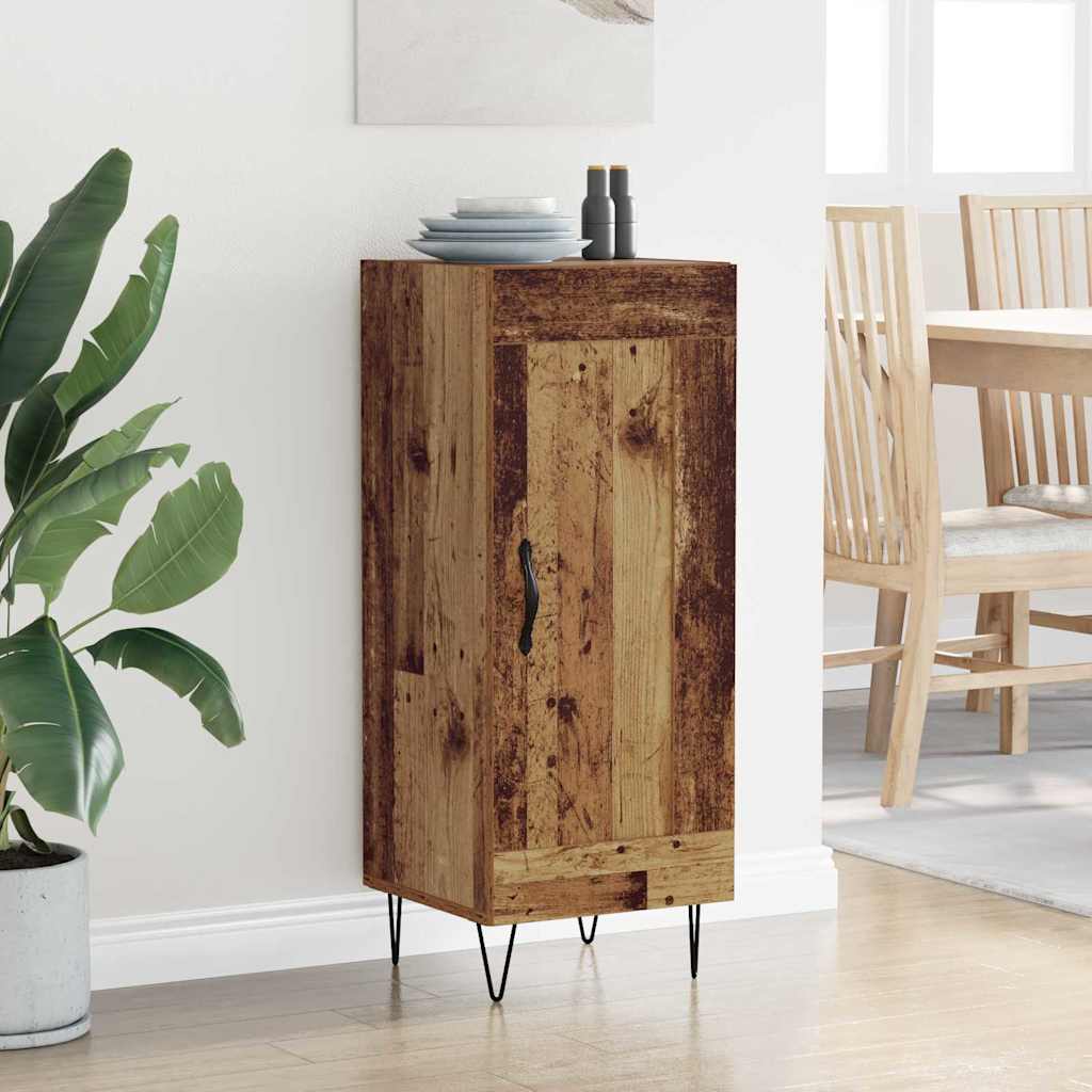 Sideboard Gammelt træ 34,5 x 34 x 90 cm Ingeniørt træ og jern