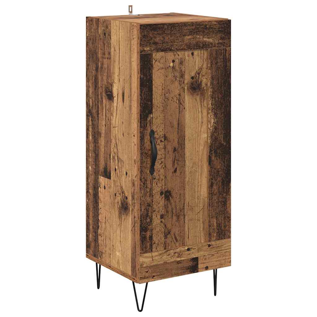 Sideboard Gammelt træ 34,5 x 34 x 90 cm Ingeniørt træ og jern