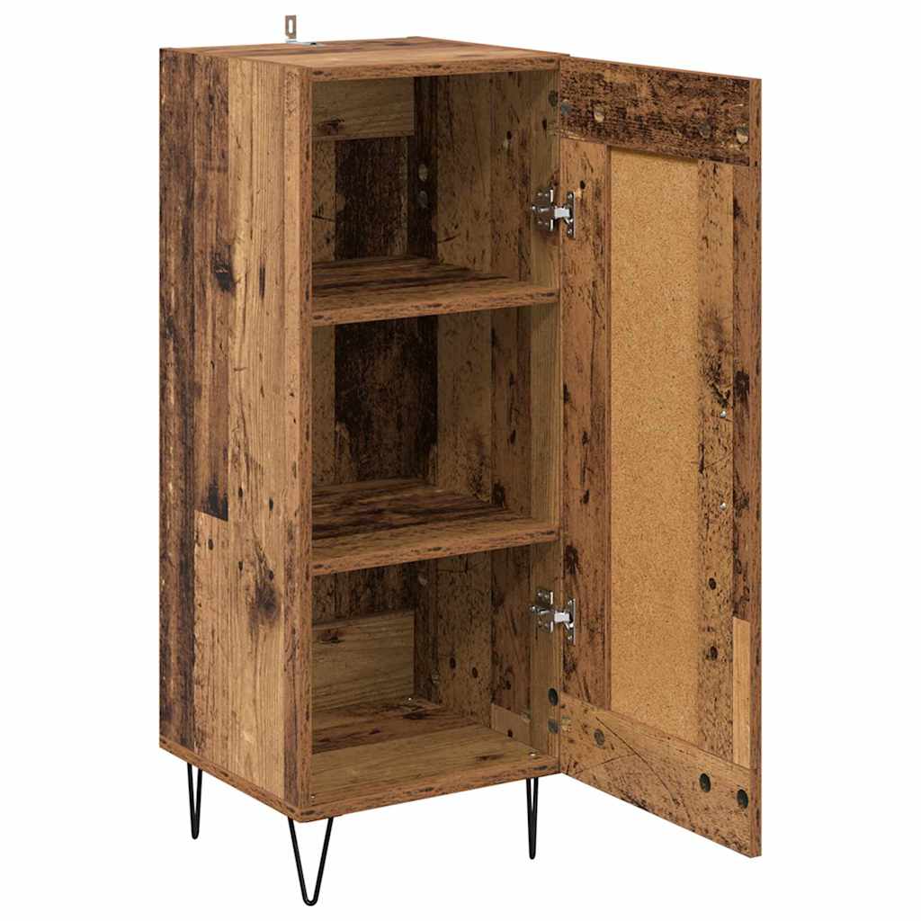 Sideboard Gammelt træ 34,5 x 34 x 90 cm Ingeniørt træ og jern