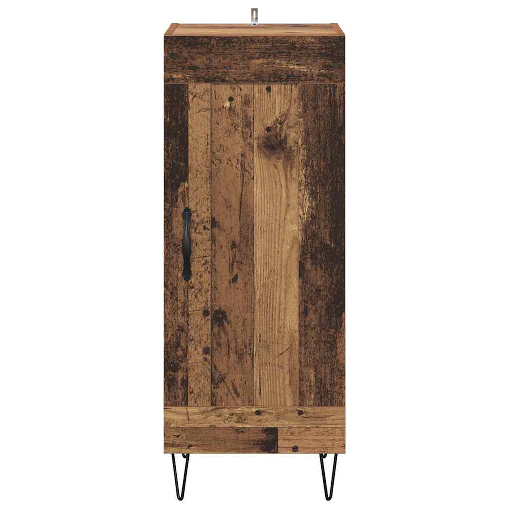 Sideboard Gammelt træ 34,5 x 34 x 90 cm Ingeniørt træ og jern