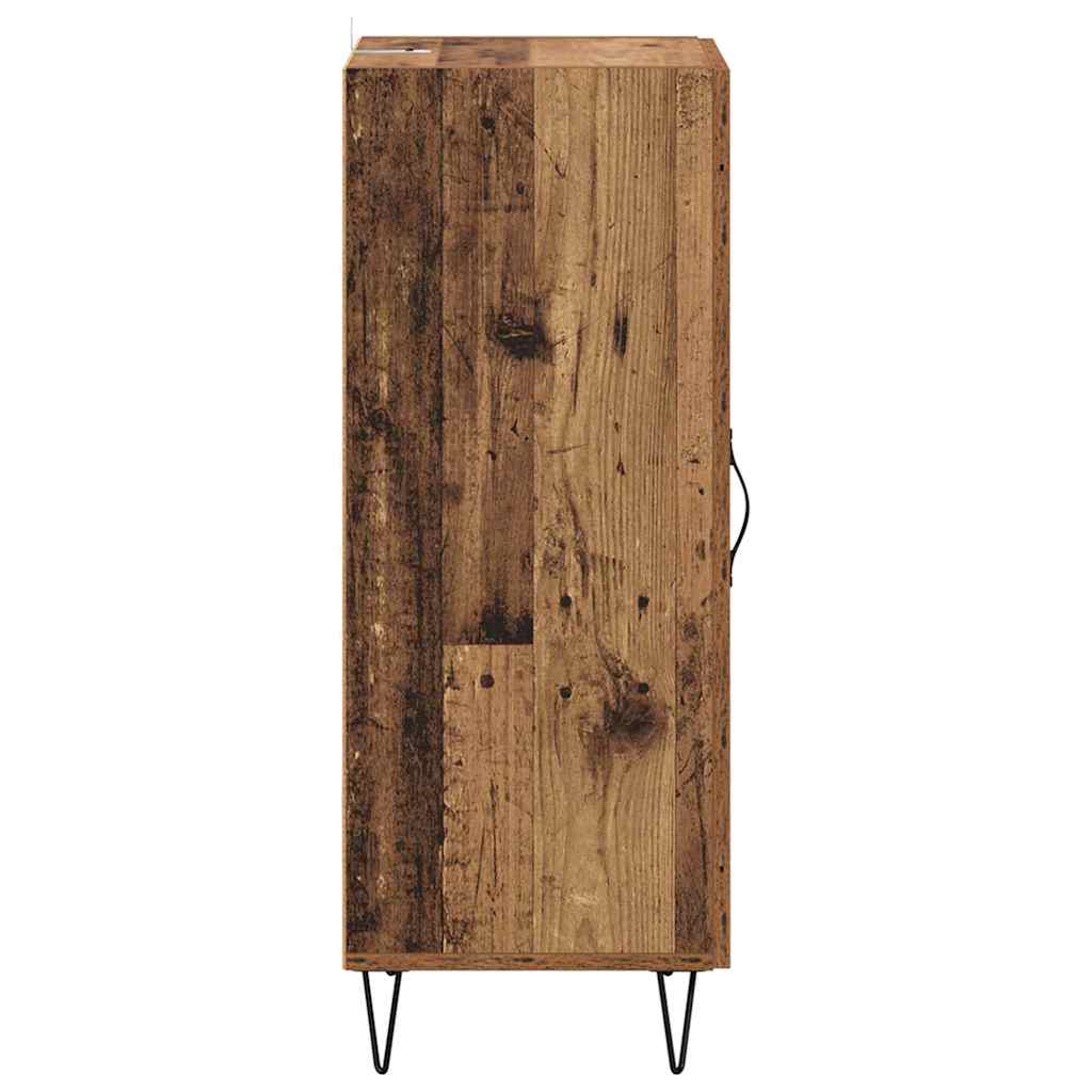 Sideboard Gammelt træ 34,5 x 34 x 90 cm Ingeniørt træ og jern