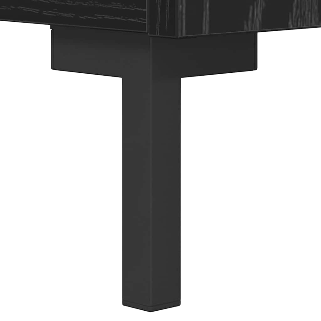 Sideboard Olden Sort eg 34,5 x 34 x 90 cm Ingeniørt træ og jern