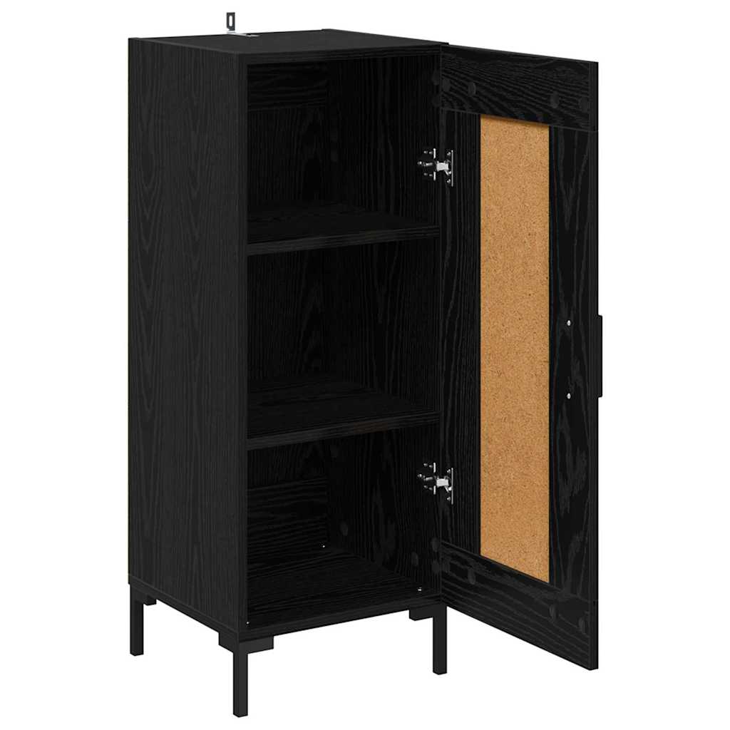 Sideboard Olden Sort eg 34,5 x 34 x 90 cm Ingeniørt træ og jern