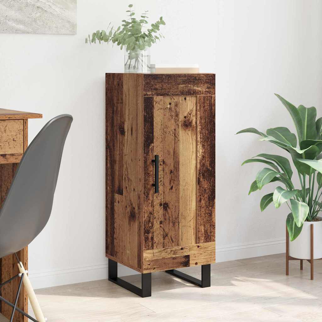 Sideboard Gammelt træ 34,5 x 34 x 90 cm Ingeniørt træ og jern