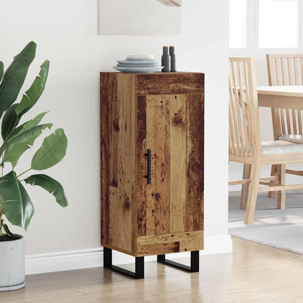 Sideboard Gammelt træ 34,5 x 34 x 90 cm Ingeniørt træ og jern