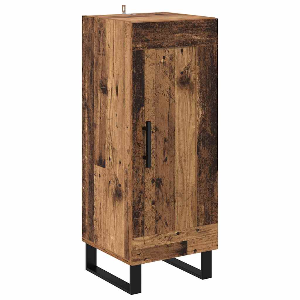 Sideboard Gammelt træ 34,5 x 34 x 90 cm Ingeniørt træ og jern
