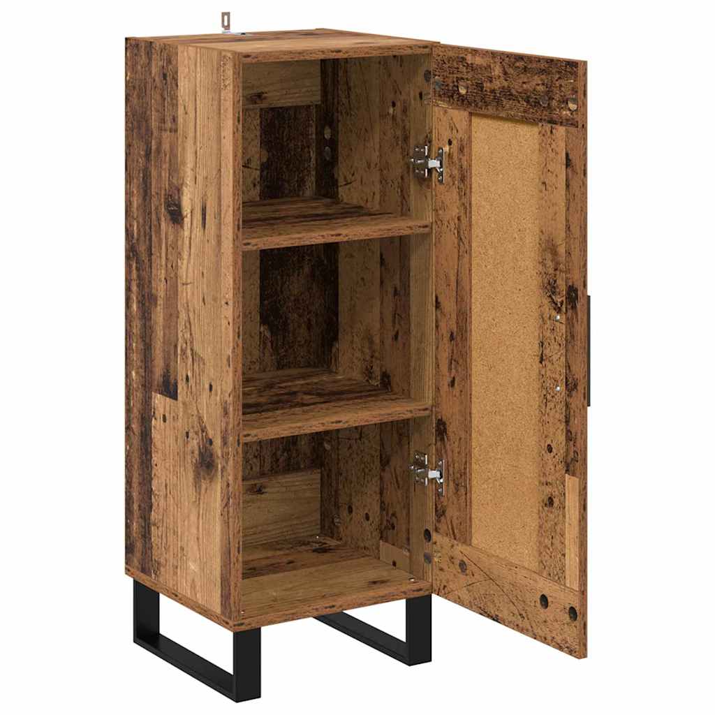 Sideboard Gammelt træ 34,5 x 34 x 90 cm Ingeniørt træ og jern