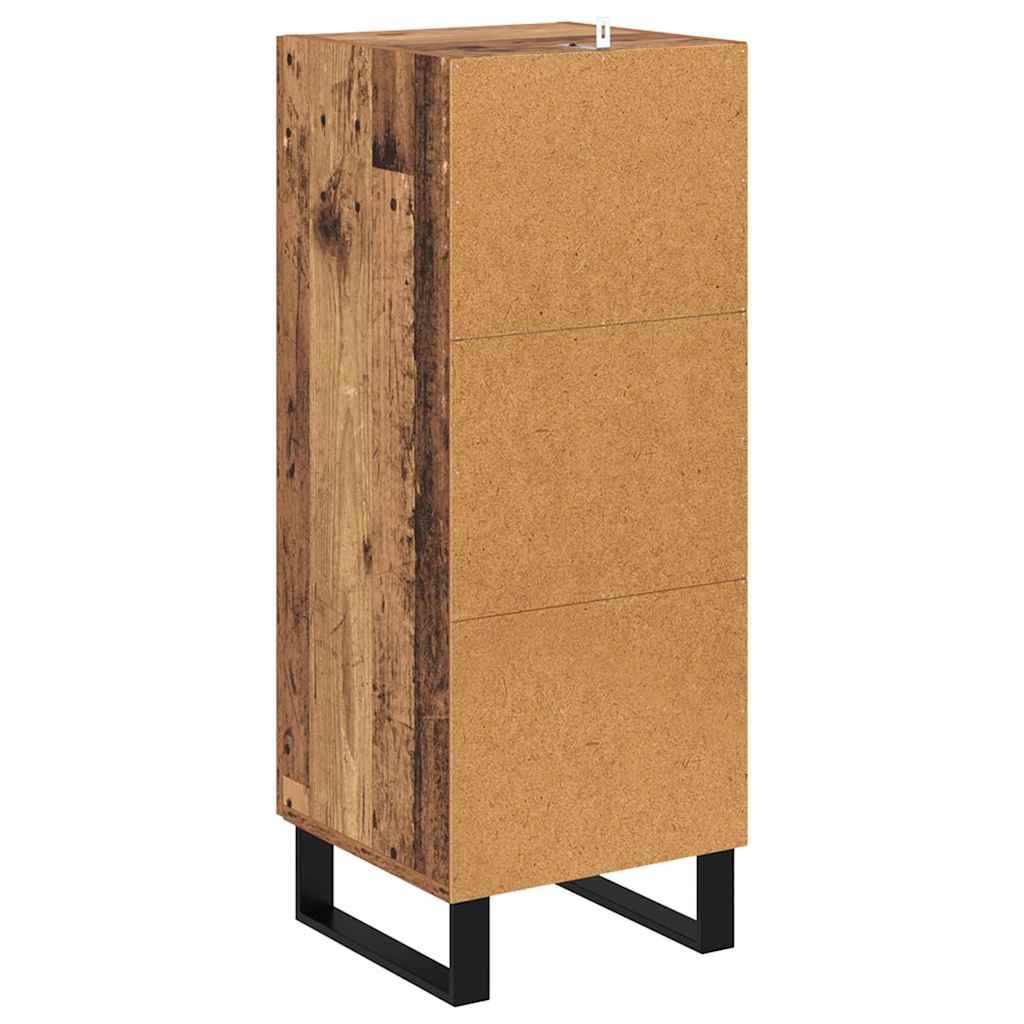 Sideboard Gammelt træ 34,5 x 34 x 90 cm Ingeniørt træ og jern