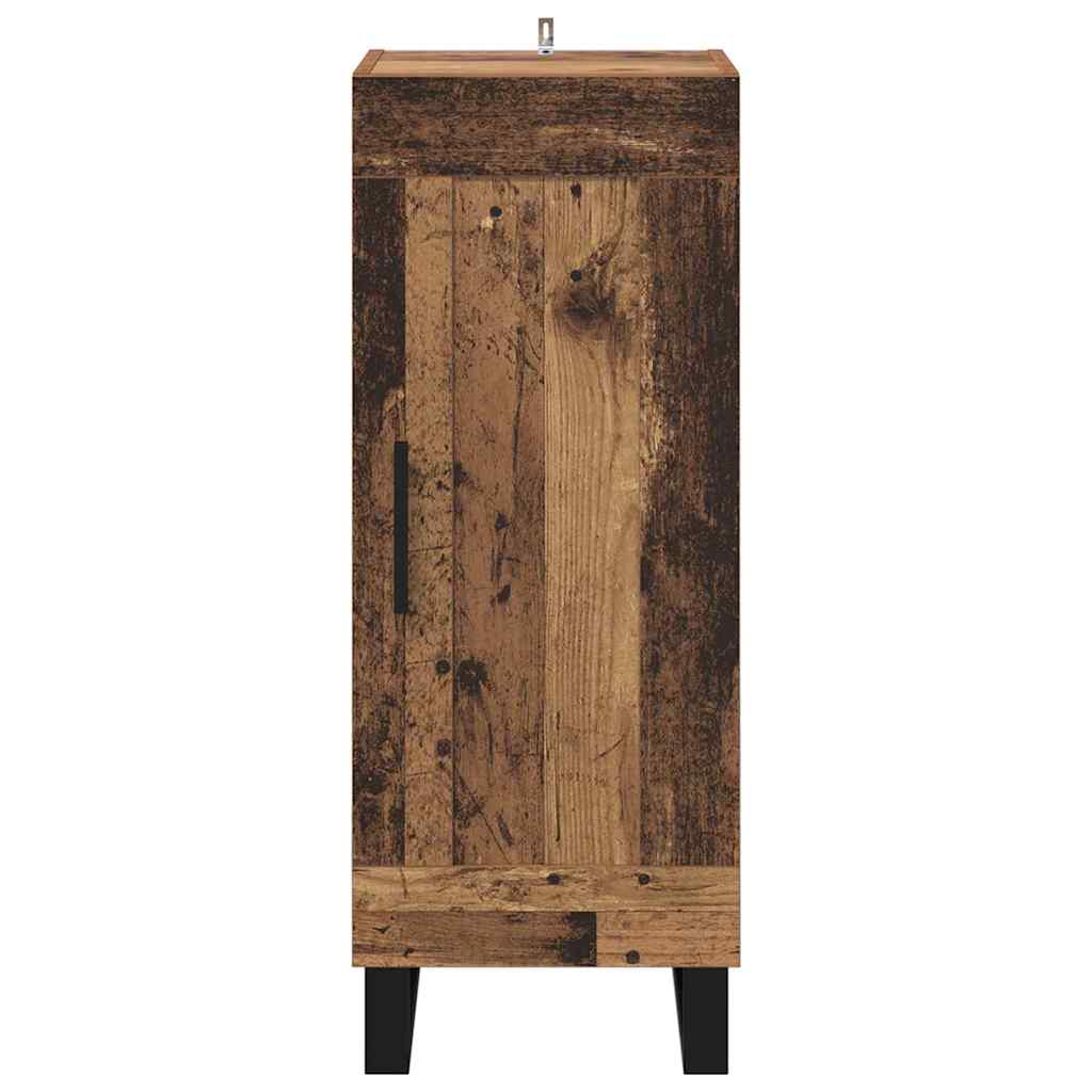Sideboard Gammelt træ 34,5 x 34 x 90 cm Ingeniørt træ og jern