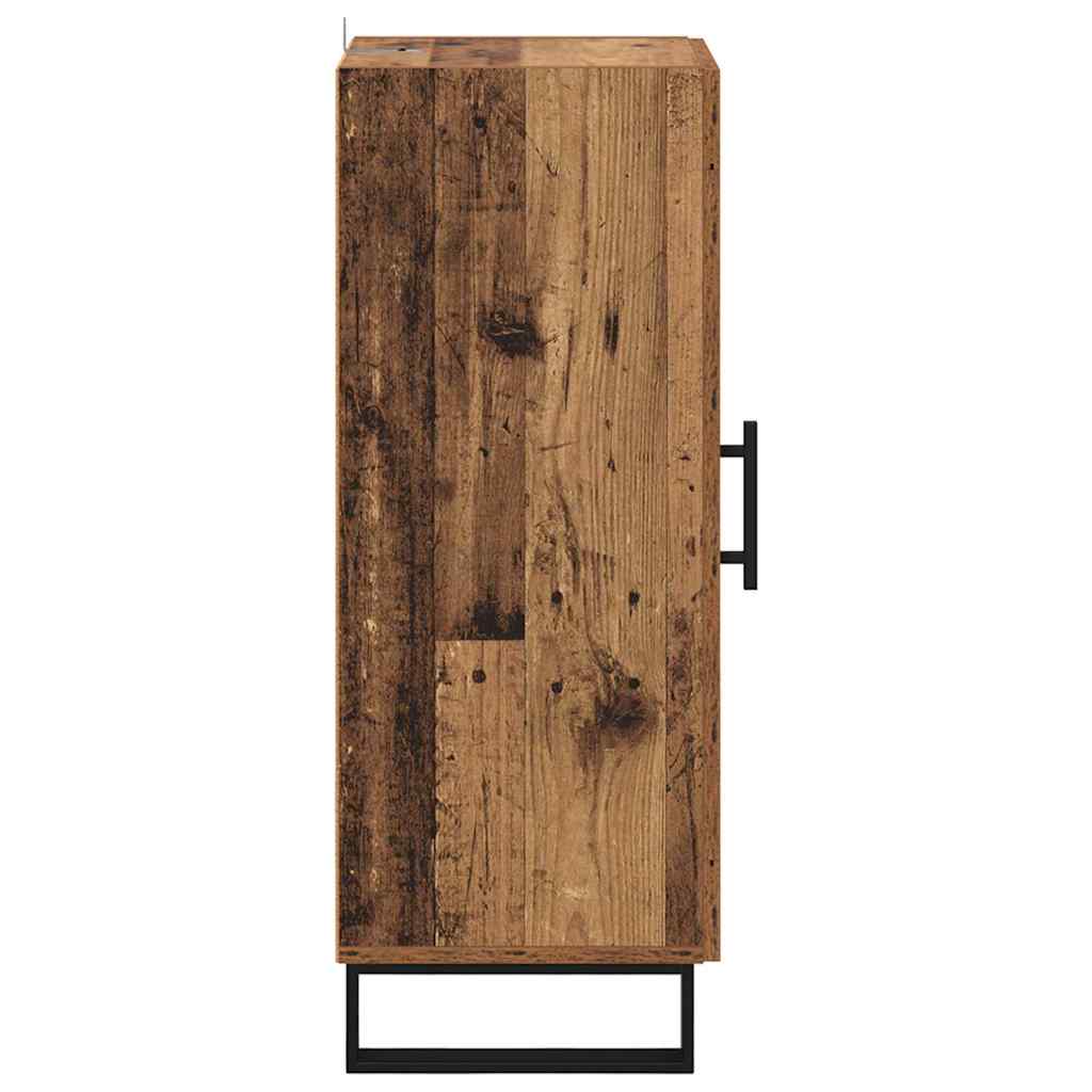 Sideboard Gammelt træ 34,5 x 34 x 90 cm Ingeniørt træ og jern