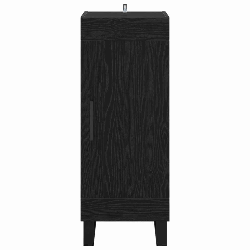 Sideboard Sort eg 34,5 x 34 x 90 cm Ingeniørt træ og jern