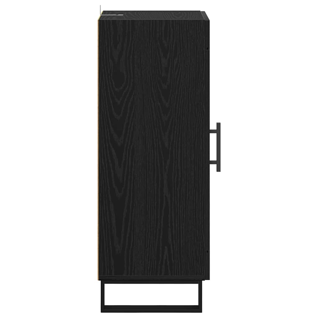 Sideboard Sort eg 34,5 x 34 x 90 cm Ingeniørt træ og jern