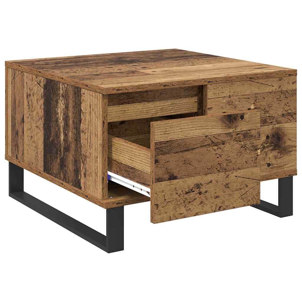 Sofabord Gammelt træ 55 x 55 x 36,5 cm Konstrueret træ