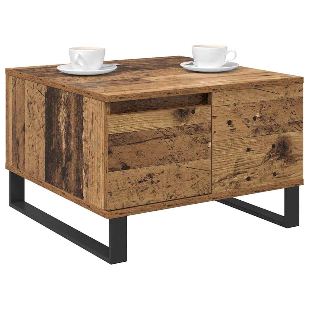 Sofabord Gammelt træ 55 x 55 x 36,5 cm Konstrueret træ