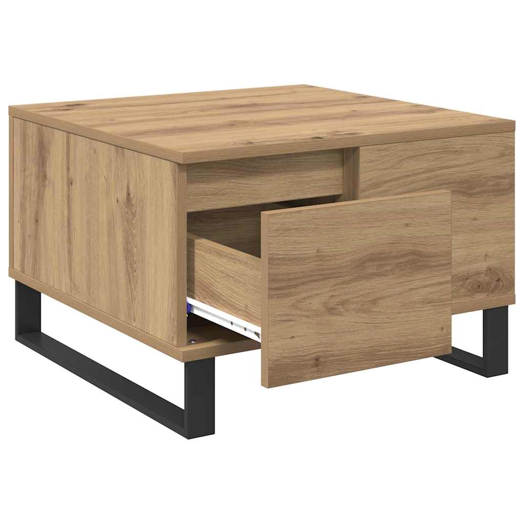 Sofabord Artisan Egetræ 55 x 55 x 36,5 cm Konstrueret træ