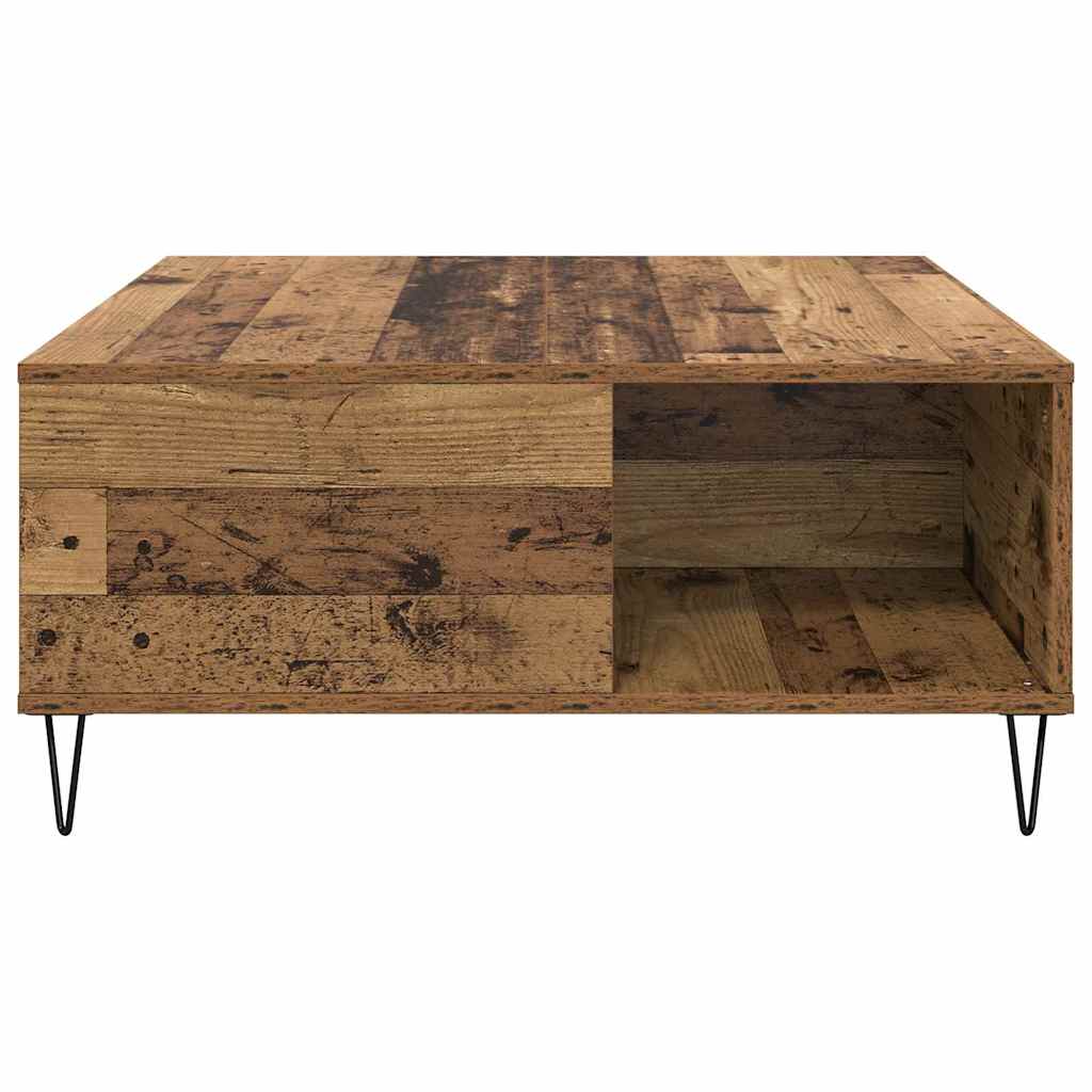 Sofabord Gammelt træ 80 x 80 x 36,5 cm Konstrueret træ