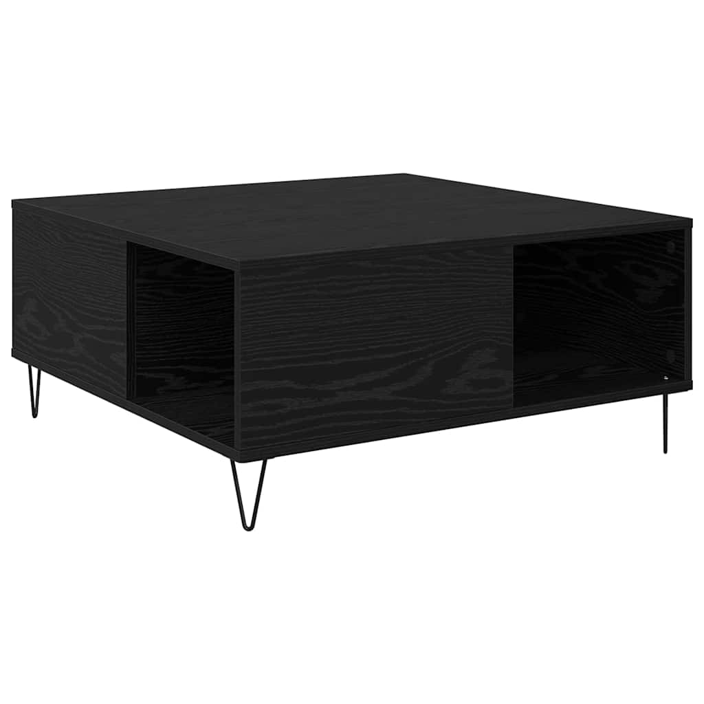 Sofabord Sort eg 80 x 80 x 36,5 cm Konstrueret træ