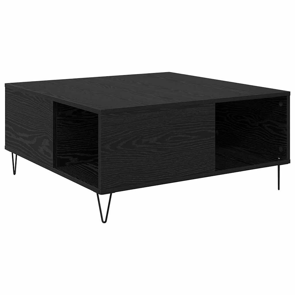 Sofabord Sort eg 80 x 80 x 36,5 cm Konstrueret træ