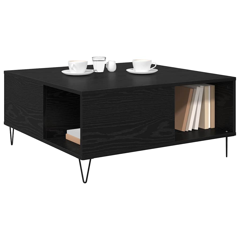 Sofabord Sort eg 80 x 80 x 36,5 cm Konstrueret træ