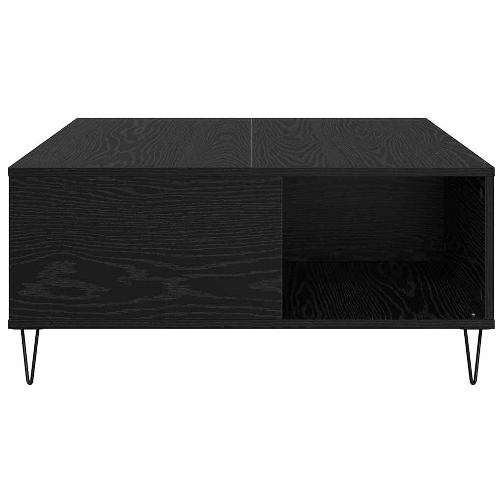 Sofabord Sort eg 80 x 80 x 36,5 cm Konstrueret træ
