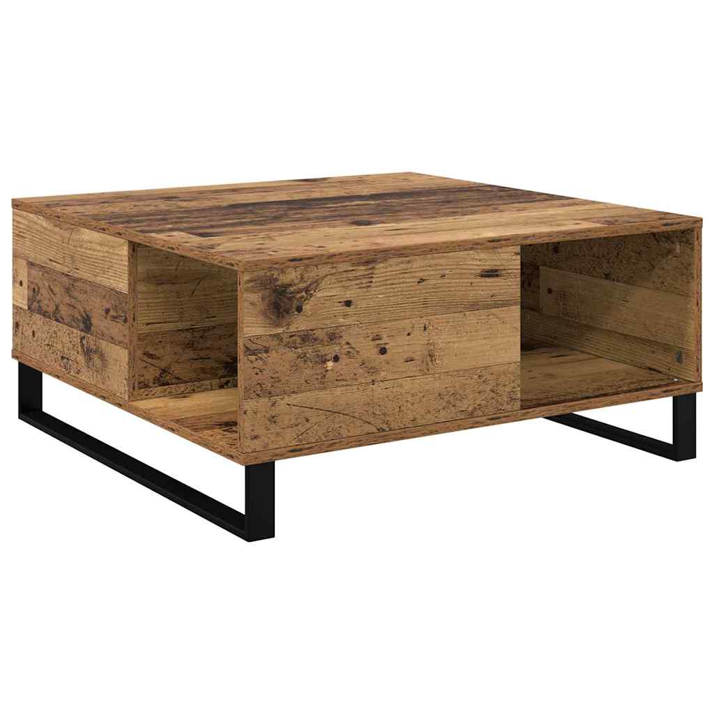 Sofabord Gammelt træ 80 x 80 x 36,5 cm Konstrueret træ