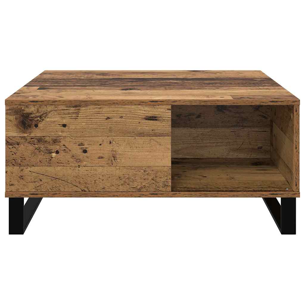 Sofabord Gammelt træ 80 x 80 x 36,5 cm Konstrueret træ