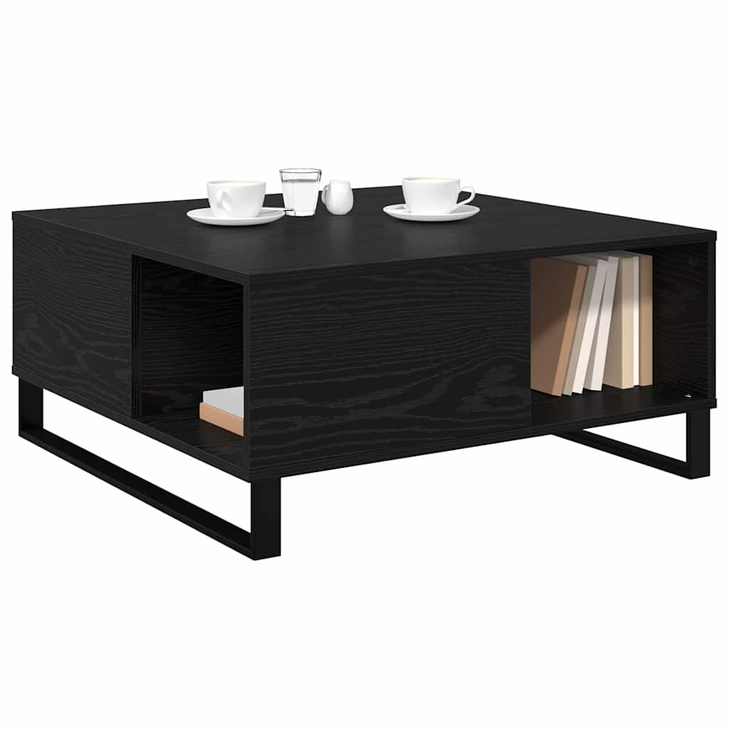 Sofabord Sort eg 80 x 80 x 36,5 cm Konstrueret træ