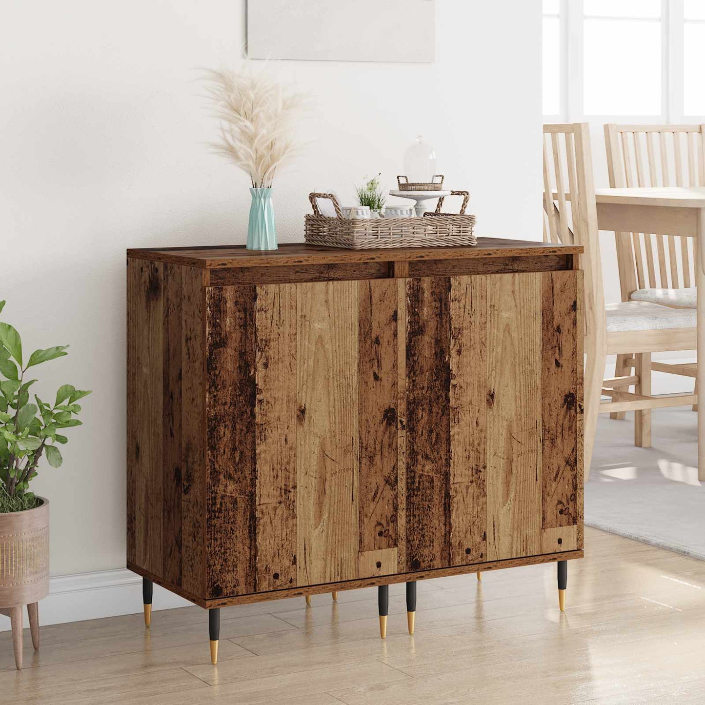 Sideboard 2 stk. Gammelt træ 40 x 35 x 70 cm