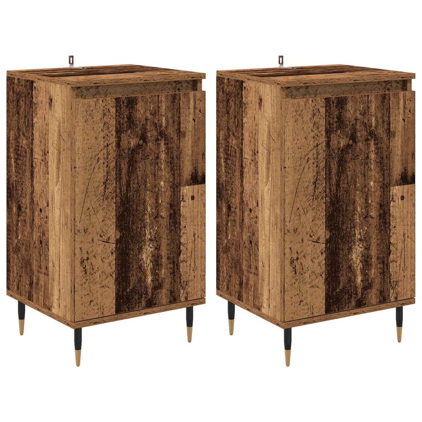 Sideboard 2 stk. Gammelt træ 40 x 35 x 70 cm