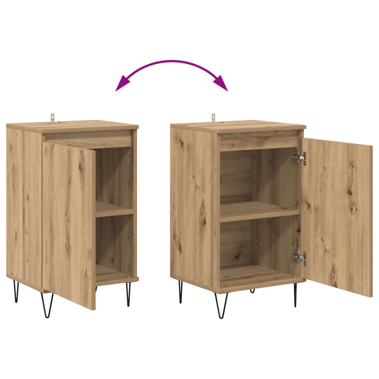 Sideboard Artisan Egetræ 40 x 35 x 70 cm Konstrueret træ