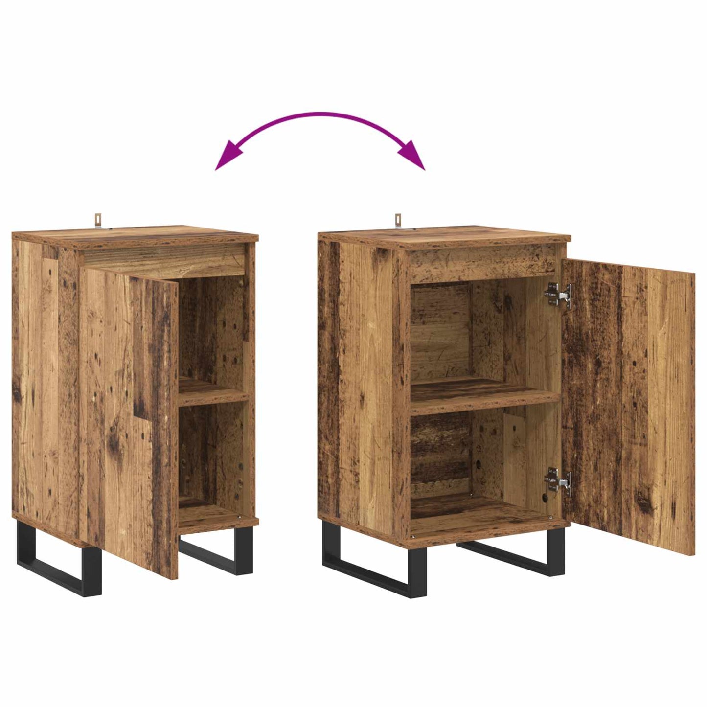 Sideboard Gammelt træ 40 x 35 x 70 cm Konstrueret træ