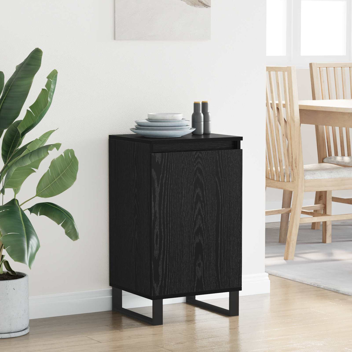 Sideboard Sort eg 40 x 35 x 70 cm Konstrueret træ