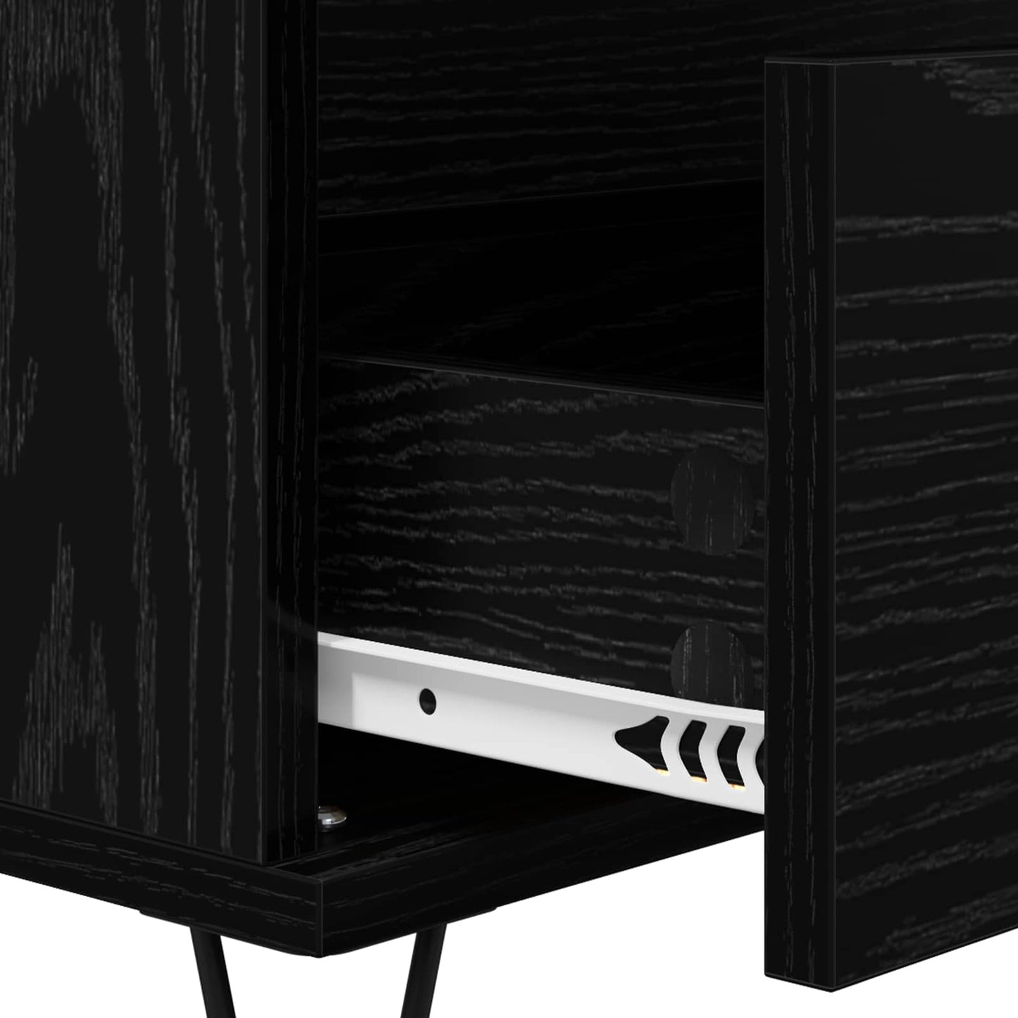 Sideboard Sort eg 40 x 35 x 70 cm Ingeniørt træ og jern