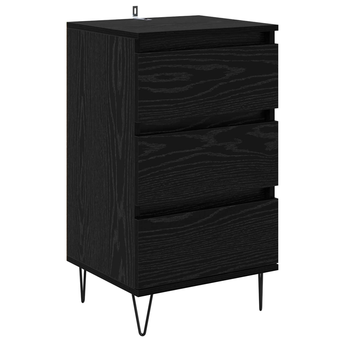 Sideboard Sort eg 40 x 35 x 70 cm Ingeniørt træ og jern