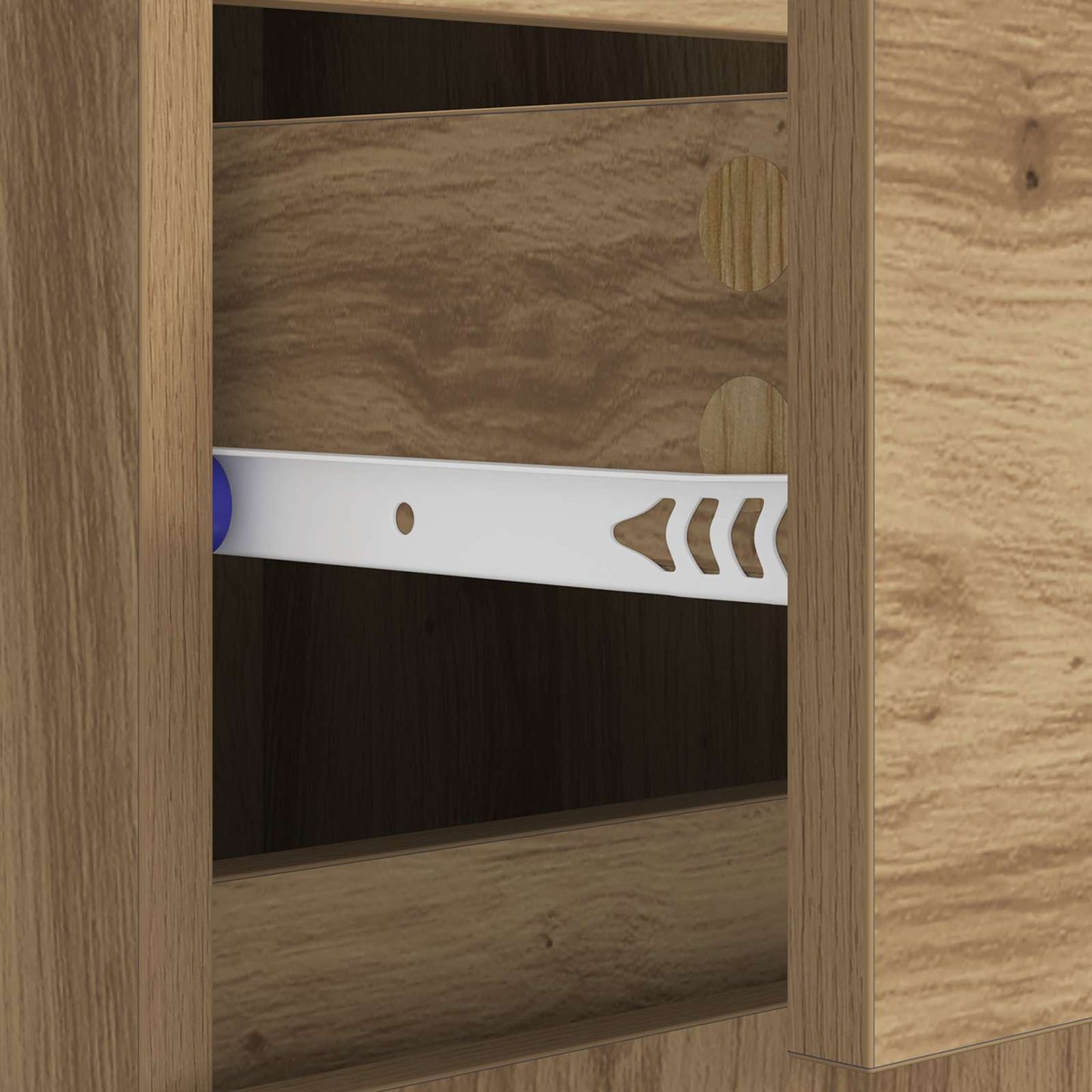 Sideboard Artisan Egetræ 60 x 35 x 70 cm Ingeniørt træ og jern