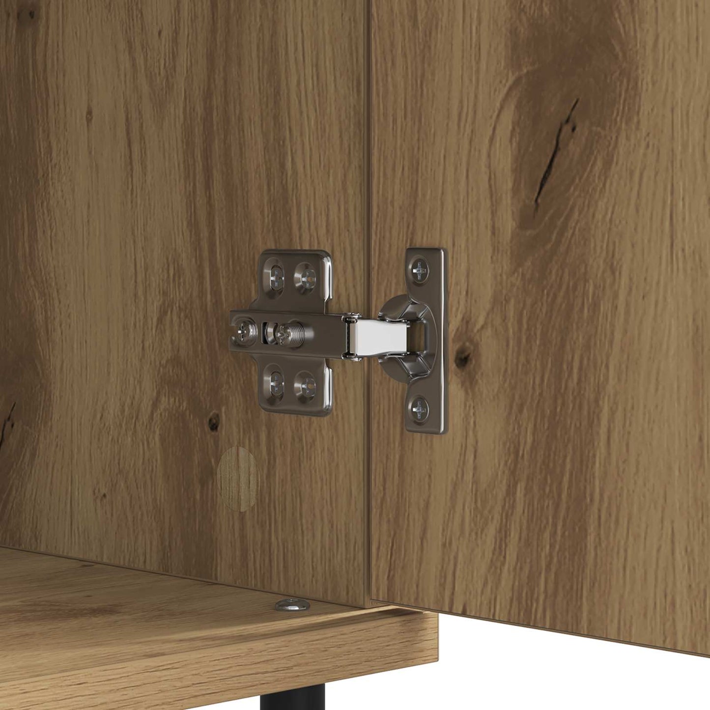 Sideboard Artisan Egetræ 60 x 35 x 70 cm Ingeniørt træ og jern