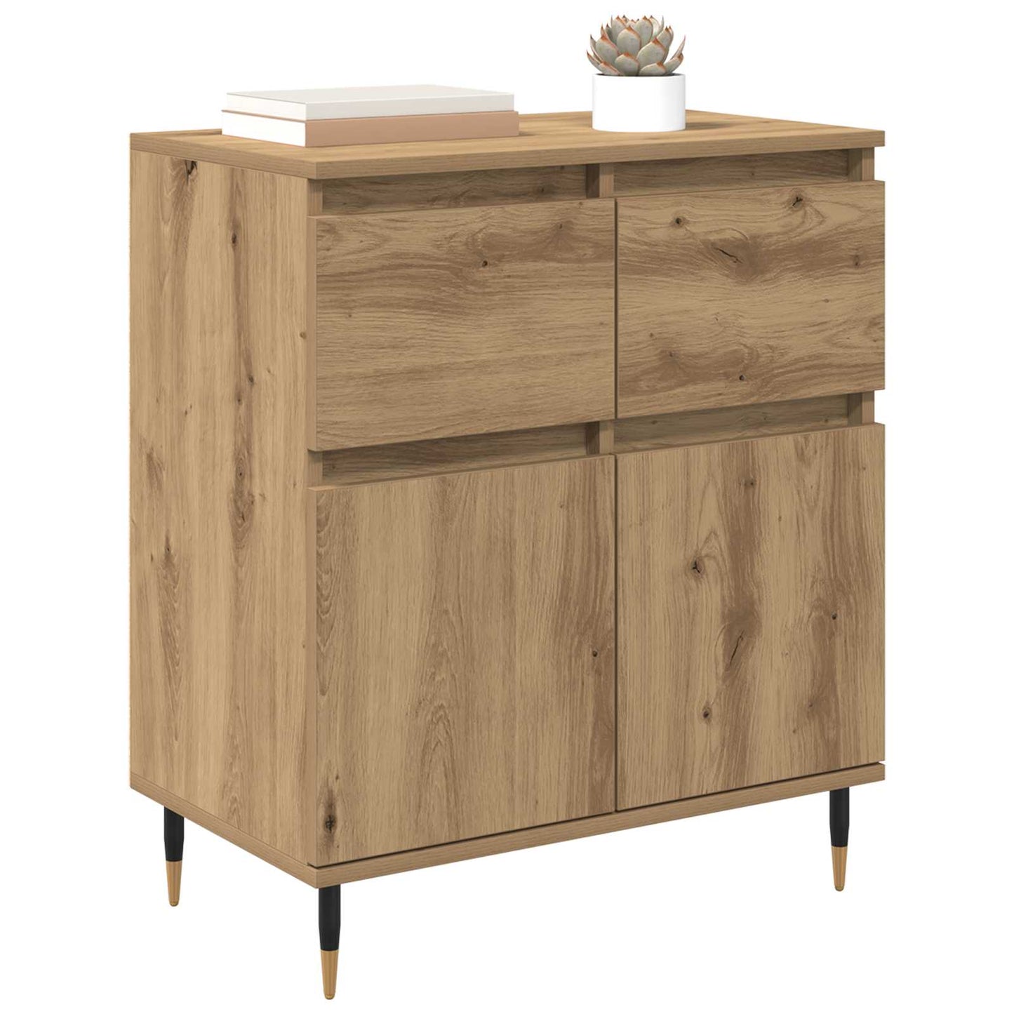Sideboard Artisan Egetræ 60 x 35 x 70 cm Ingeniørt træ og jern