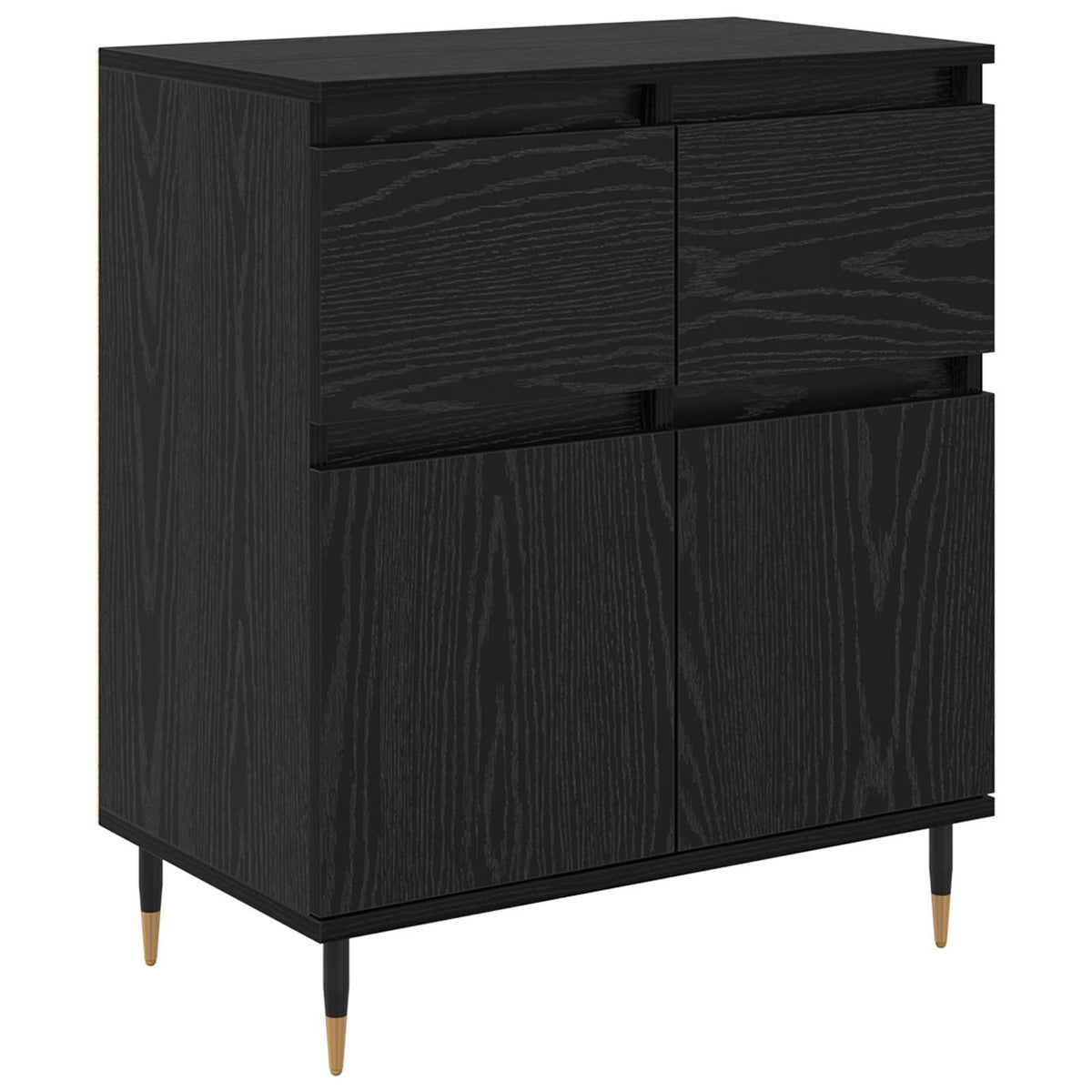 Sideboard Sort eg 60 x 35 x 70 cm Ingeniørt træ og jern