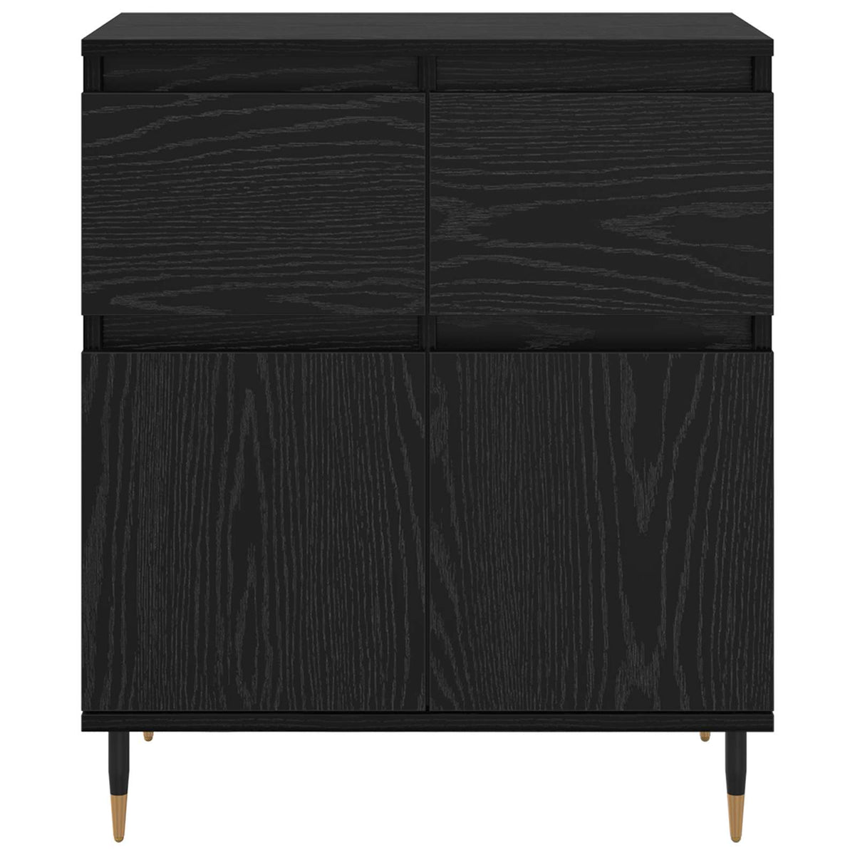 Sideboard Sort eg 60 x 35 x 70 cm Ingeniørt træ og jern