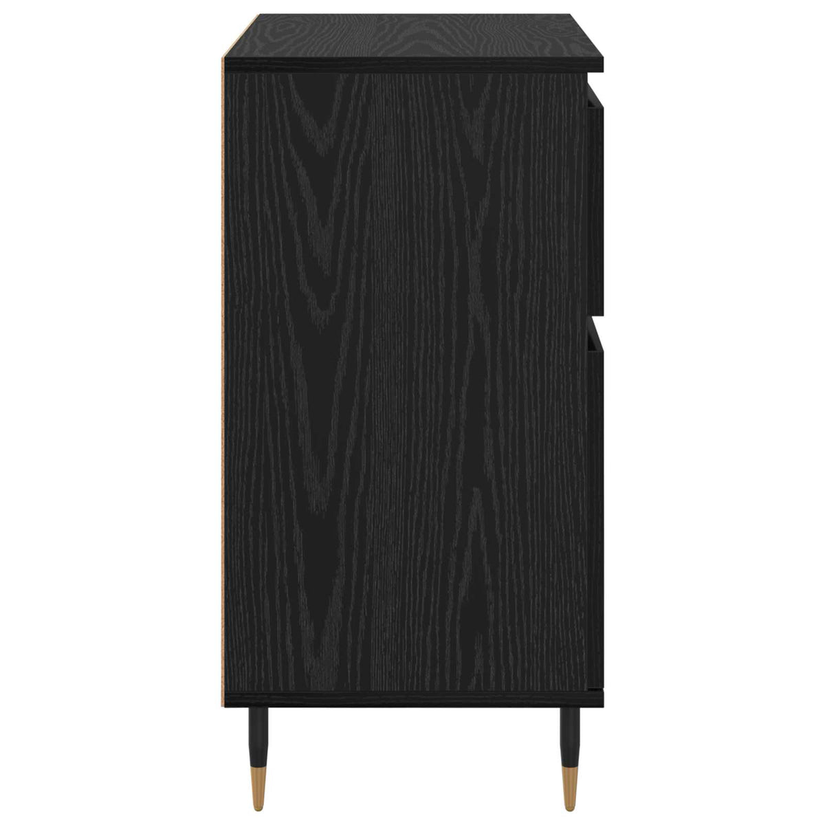 Sideboard Sort eg 60 x 35 x 70 cm Ingeniørt træ og jern